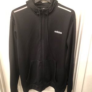 Mens Adidas Black full zip hoodie in XL